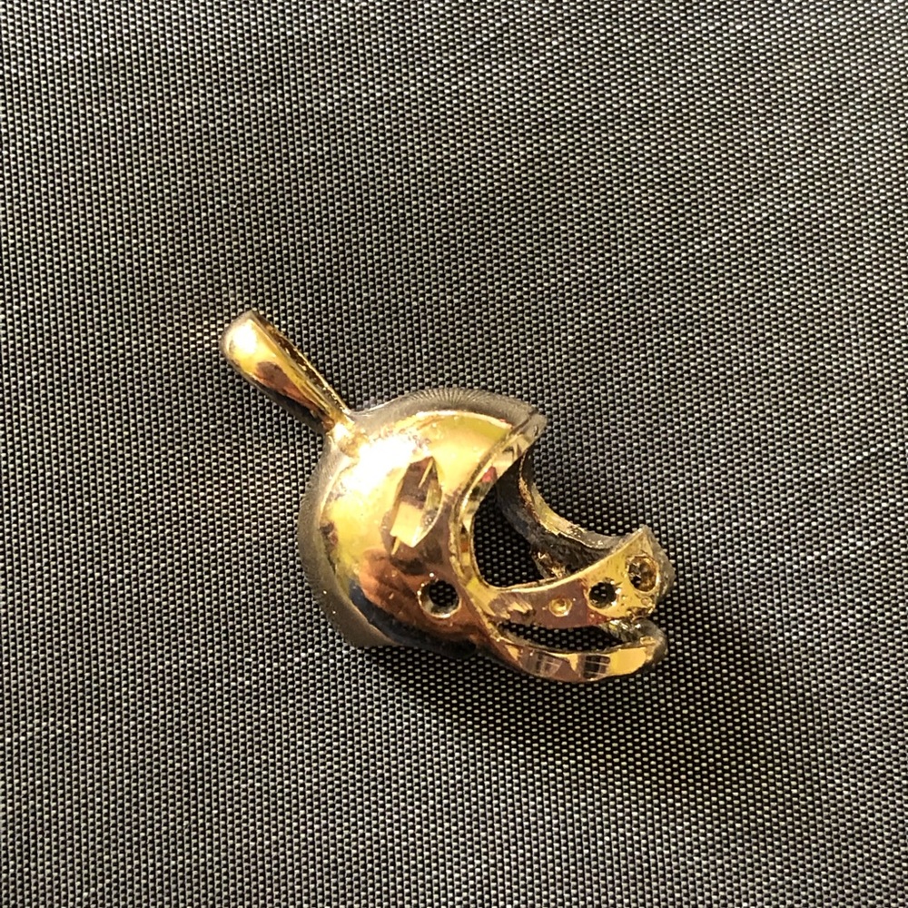 ✨Beautiful football helmet golden charm✨